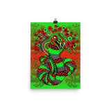 Green/Red Snake - Poster