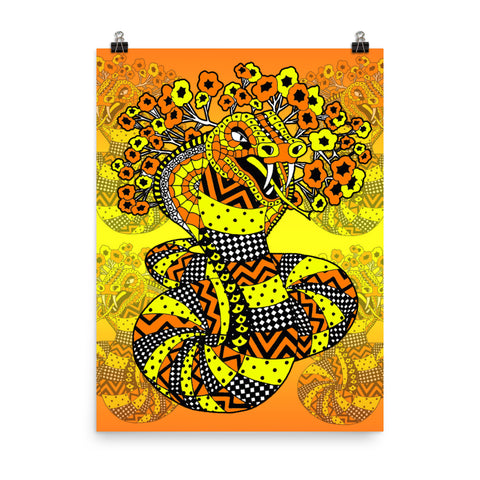 Yellow/Orange Snake - Poster