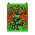 Green/Red Snake - Poster