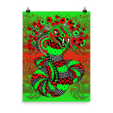 Green/Red Snake - Poster