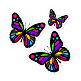 Colour Butterfly Trio - Sticker