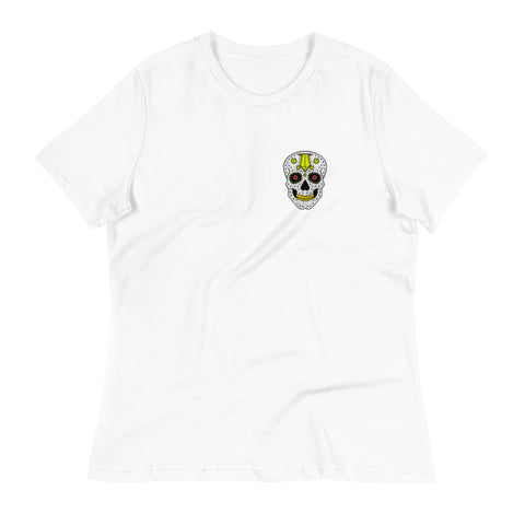 Single Skull - Pocket Women's Relaxed T-Shirt