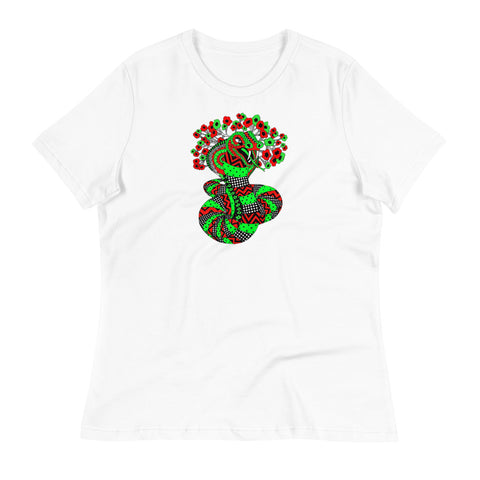 Pattern Snake Green/Red - Women's Relaxed T-Shirt